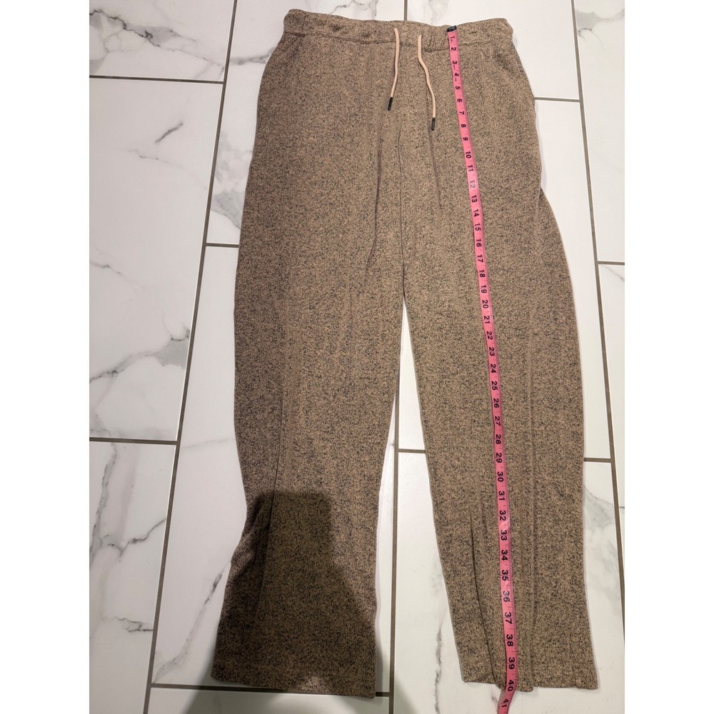 Nordstrom Womens Marled Knit Lounge Pants Tan Beige Drawstring Relaxed Medium - Picture 5 of 6